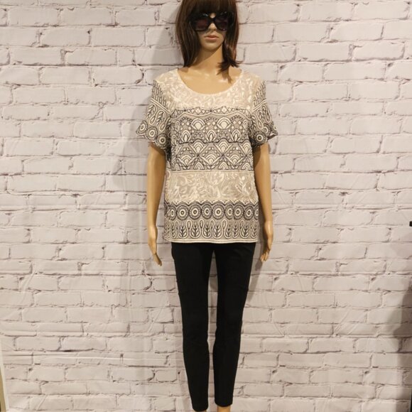 ANTHROPOLOGIE - Stunning Meadow Rue embroidered lace sequin ivory top - Picture 6 of 12